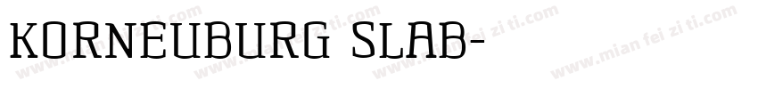 KORNEUBURG SLAB字体转换